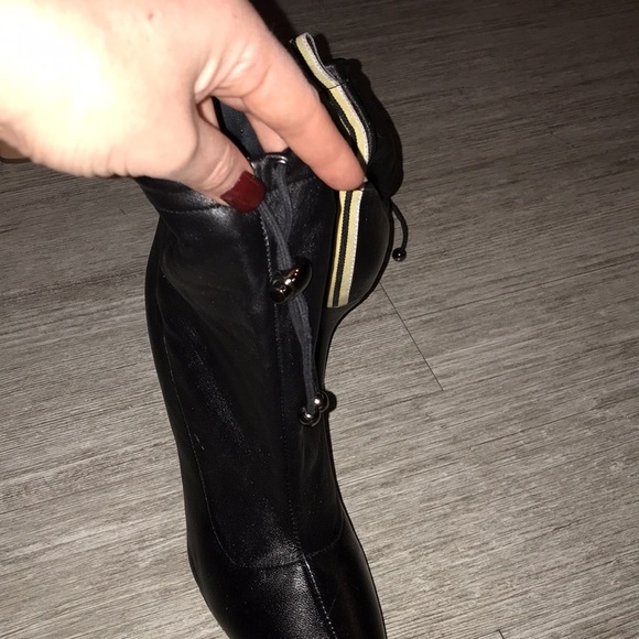 STEVEN Steve Madden Black Soft Leather Stiletto Toggle ankle boots - Picture 2 of 5